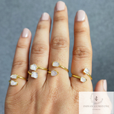 Raw Rose Quartz Ring, Healing Raw Crystal Ring, Woman Jewelry, Pink Quartz Ring, Birthstone Jewelry, Promise Ring, Gifts For Her, Gift Idea